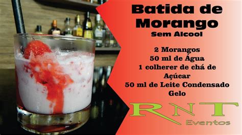 Batida de Morango sem álcool deliciosa receita de drink YouTube