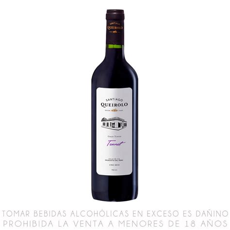 Vino Tinto Seco Santiago Queirolo Tannat 750 Ml Metrope