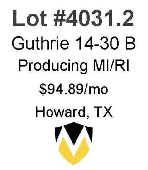 Guthrie 14 30 B Unit Mid Continent Energy Exchange