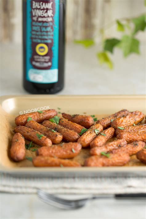 Balsamic Roasted Carrots Recipe | NoobCook.com