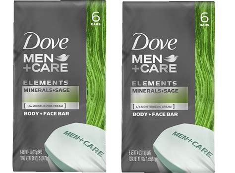 Dove Men Care Body And Face Bar Minerals Sage Oz Bar Pack Of