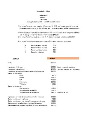 Trabajo Tributaria II Residentes Fiscales TRIBUTARIA II Residentes