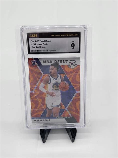 Mosaic Jordan Poole Nba Debut Orange Reactive Rc Mint Ebay