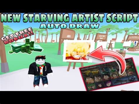 New Best Starving Artist Script Get Free Robux Auto Draw