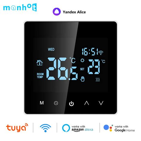 Tuya Smart Life Wifi Thermostat Electric Floor Heating Water Gas Boiler Lcd Touch Thermostat