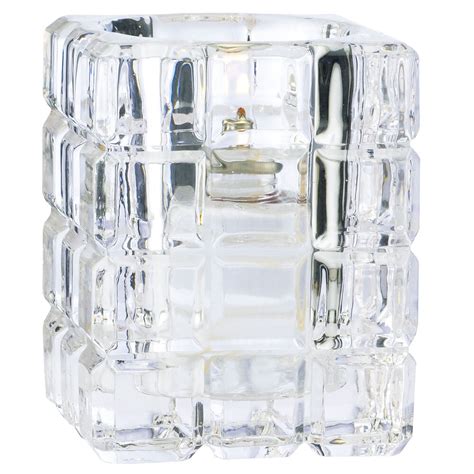 Sterno 80150 3 3 4 Clear Krystle Square Liquid Candle Holder