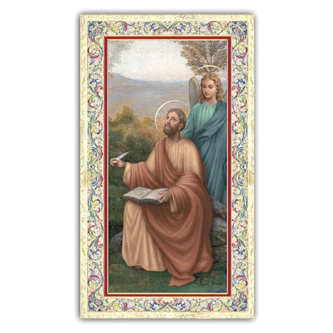 Holy Card Saint Matthew The Evangelist Prayer ITA 10x5 Cm Online