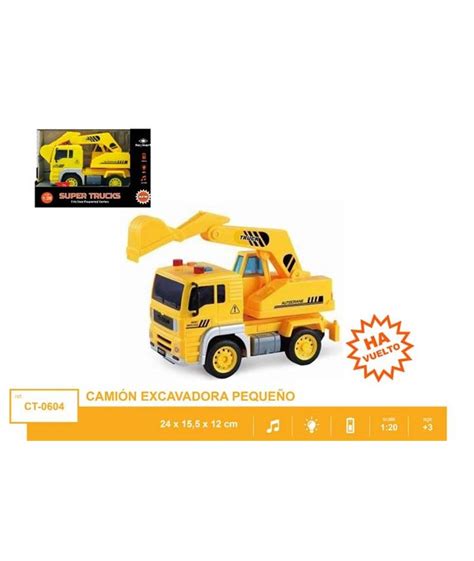 Camion Excavadora Peque O Friccion Luz Y Sonido