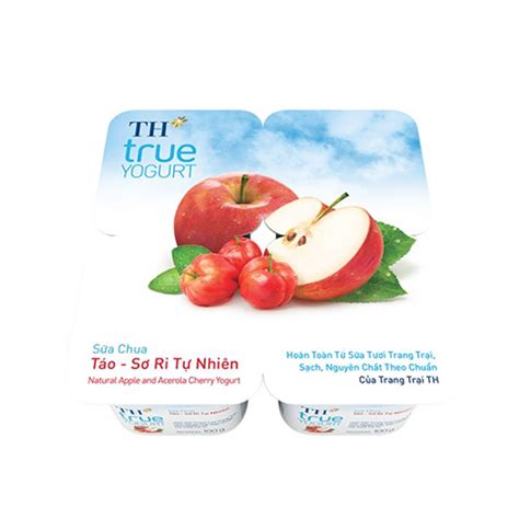 Thùng sữa chua ăn táo sơ ri TH true YOGURT 100g x 48 hộp TH SHOP