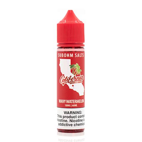 California Grown Sub Ohm Salts Wavy Watermelon Ml Vape Juice Mg