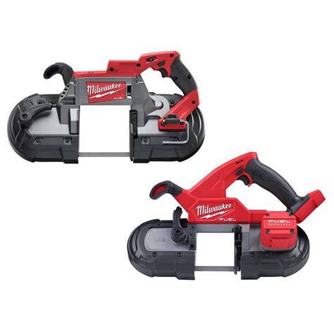 Milwaukee M18 Fuel 18v Lithium Ion Brushless Cordless Deep Cut Band Saw And Compact Bandsaw 2729