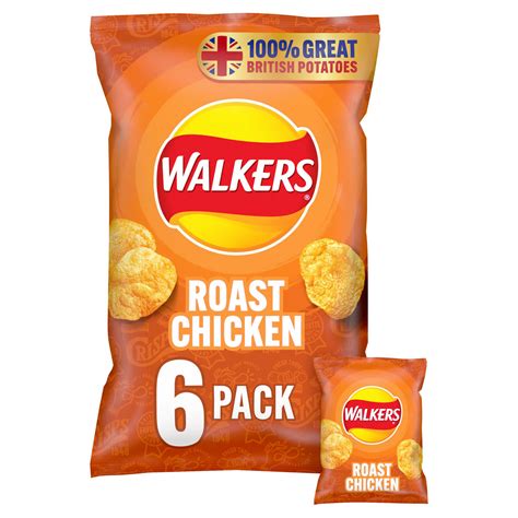 Walkers Roast Chicken Multipack Crisps 6x25g Multipack Crisps