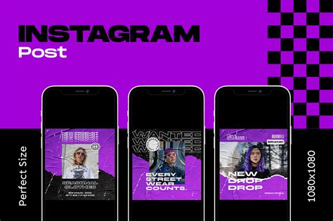 Etsoy Streetwear Fashion Instagram Template On Behance