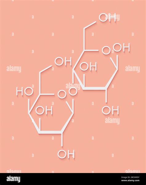 Lactose Milk Sugar Molecule Skeletal Formula Stock Photo Alamy