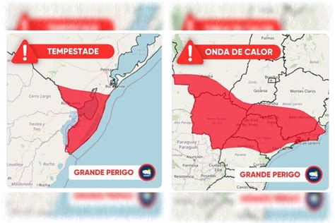 Alerta Vermelho Aponta Tempestade No Sul E Onda De Calor Em Estados