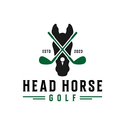 Horse Head Golf Illustration Logo 33324502 Vector Art At Vecteezy