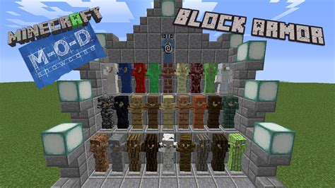 Minecraft Modshowcase Block Armor Youtube