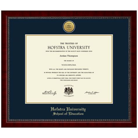 Gold Engraved Medallion Diploma Frame In Sutton Hofstra University