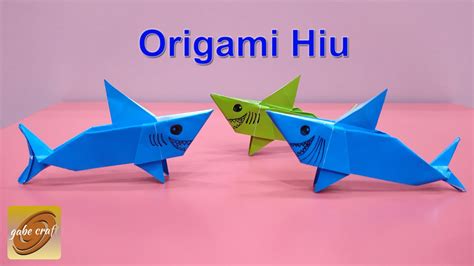 Cara Membuat Origami Ikan Hiu Dari Kertas Origami Hiu Origami Hewan