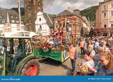 Wine Festival Parade in Bernkastel-Kues, Rheinland-Pfalz, Germany, Europe Editorial Stock Photo ...