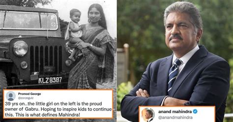 Anand Mahindra S Humble Response To A 4 Decade Old Photo Of A Girl With