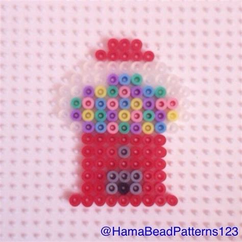 Hama Bead Gum Ball Machine By Hamabeadpatterns Perler Beads