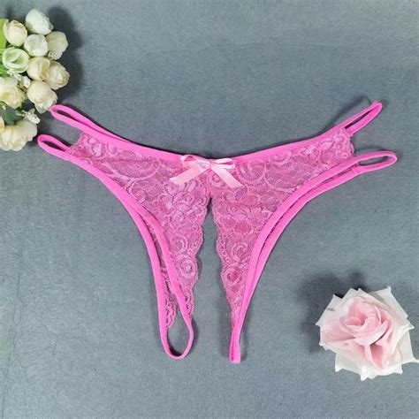 Sexy Womens Lace Panties Crotchless Comfortable Underwear Thongs Female