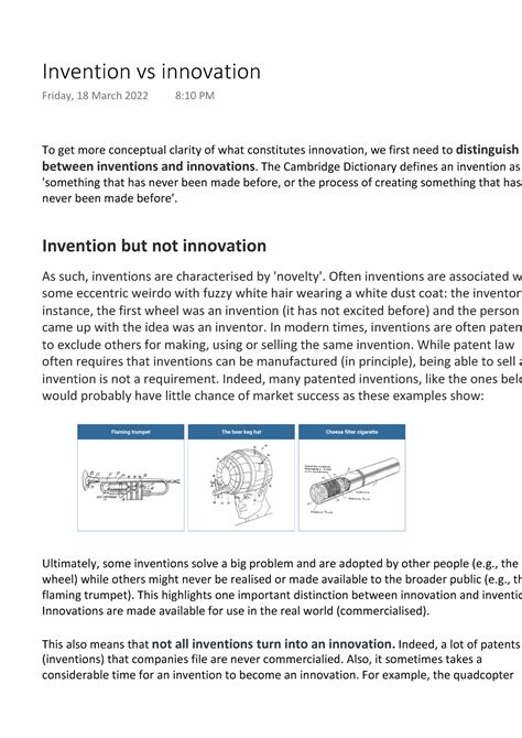 Invention Vs Innovation To Get More Conceptual Clarity Of What