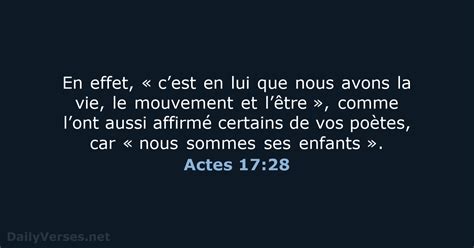 6 août 2023 Verset Biblique du Jour BDS Actes 17 28 DailyVerses net