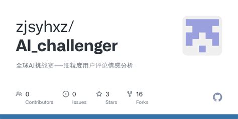 Github Zjsyhxzaichallenger 全球ai挑战赛——细粒度用户评论情感分析