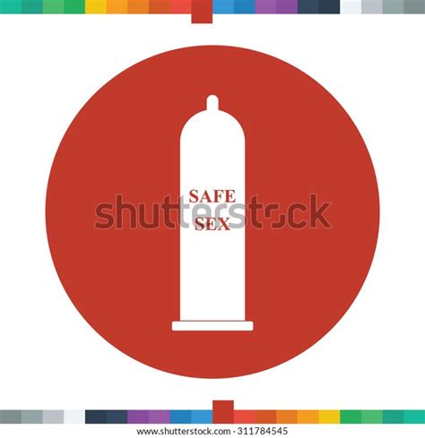 Condom Icon Word Safe Sex Stock Vector Royalty Free 311784545