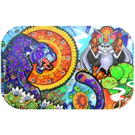 Pulsar Magnetic 3D Rolling Tray Lid | Psychedelic Jungle | 11″x7″