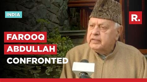 Farooq Abdullah Confronted Over His Hindu Majority Jammu And Kashmir Remark Youtube