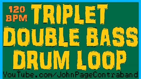 Triplet Double Bass Drum Beat Loop 120 Bpm Practice Tool Metal Track Youtube