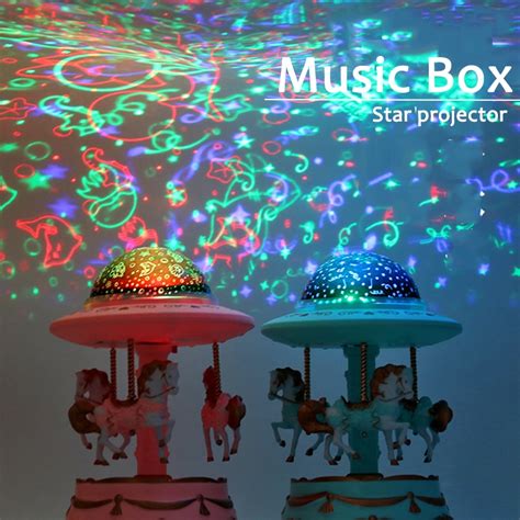 Juguetes luminosos para bebés luz estrellada caja de música con de