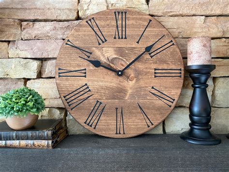 18 Inch Farmhouse Clock/large Wall Clock/farmhouse Wall - Etsy