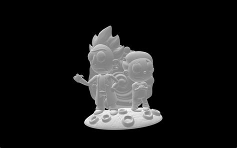 Rick And Morty Chibi 3d Print Model Digital Stl Files Etsy Australia