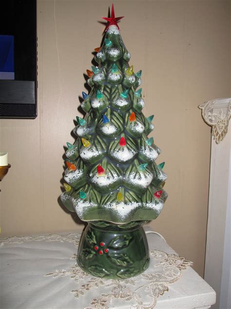 Reserved Vintage Ceramic Lighted Christmas Tree Eclectic Etsy