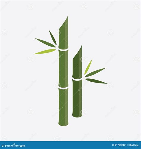 Desenho Do Vetor Do Logotipo Bamboo Verde Ilustração do Vetor