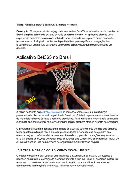 Aplicativo Bet365 para iOS e Android no Brasil. by Jwwgg Nshsgc - Issuu