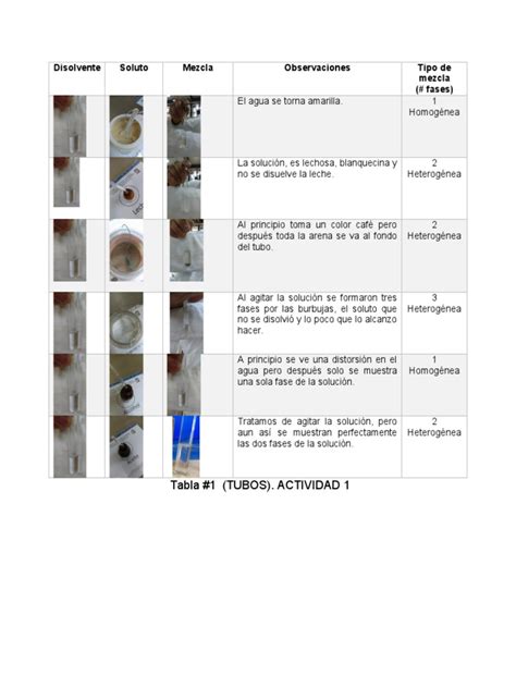 Reporte De Quimica De Soluciones Pdf Mezcla Solución