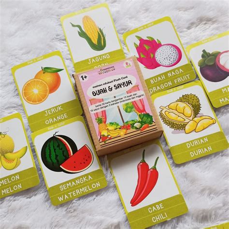 Jual Flash Card Kartu Pintar Seri Buah Dan Sayur By Dedufuntoys