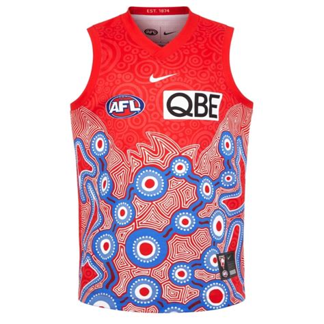 Buy 2022 Sydney Swans Afl Indigenous Dreamtime Guernsey Mens Aussie Kit