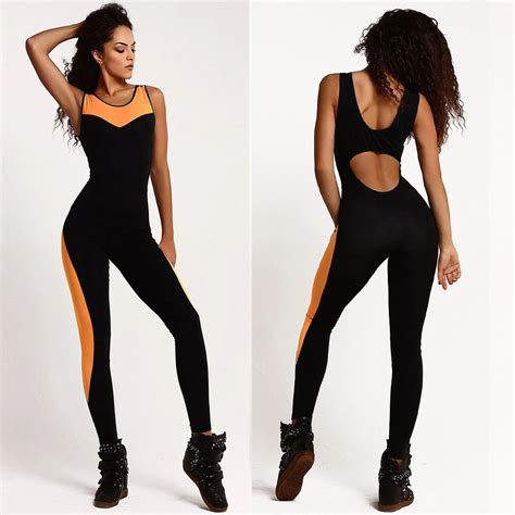 Aliexpress Buy Women Summer Backless Bodysuit Tight Yoga Gym