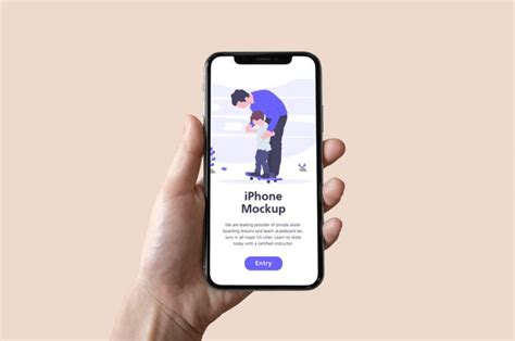 Free Hand Holding Iphone Mockup Psd Psfiles