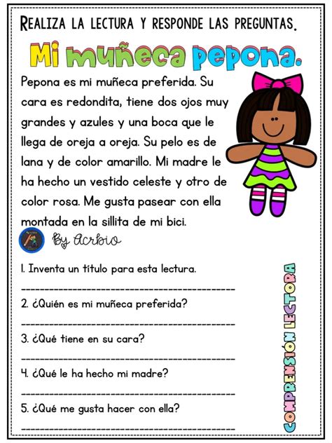 MINI LECTURITAS DE COMPRENSIÓN PARA INFANTIL MIS JUGUETES Imagenes