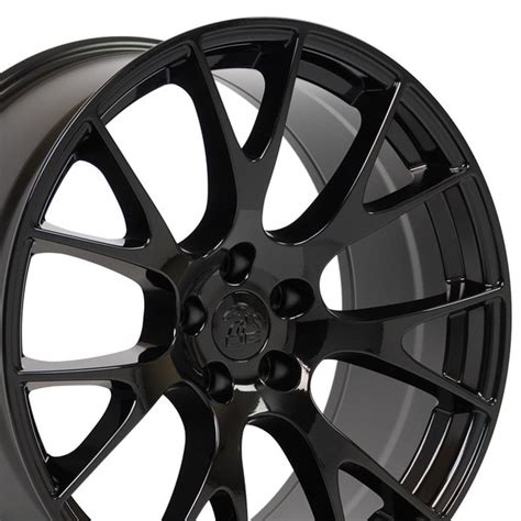 Fits Dodge Wheels - DG15 Dodge Hellcat Rims - Gloss Black 20 inch Rims