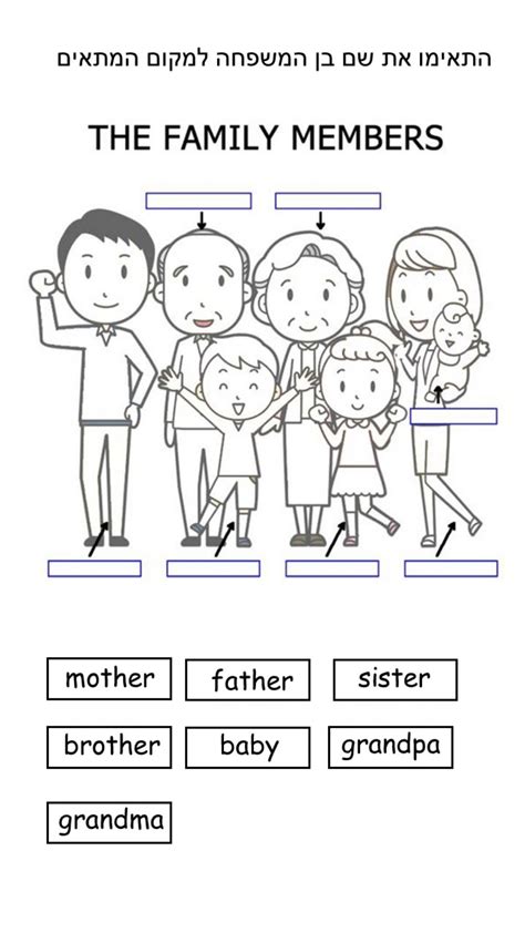 Family members interactive worksheet for Grade -3 | Family worksheet ...