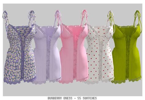 Burberry Dress Babyetears In Sims Mods Clothes Sims