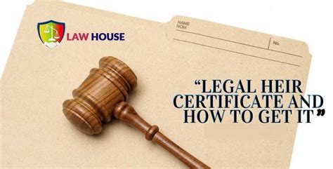 How To Get Legal Heir Succession Certificate Law House Kolkata